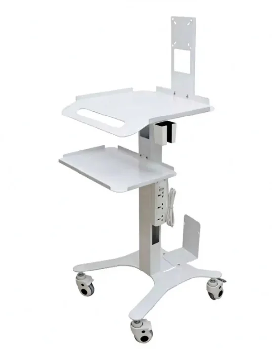 Mobile Dental Trolley Cart for Intraoral Scanner Clinic Medical Cosmetic Equipment Portable Stand with Storage Shelf Hospital
