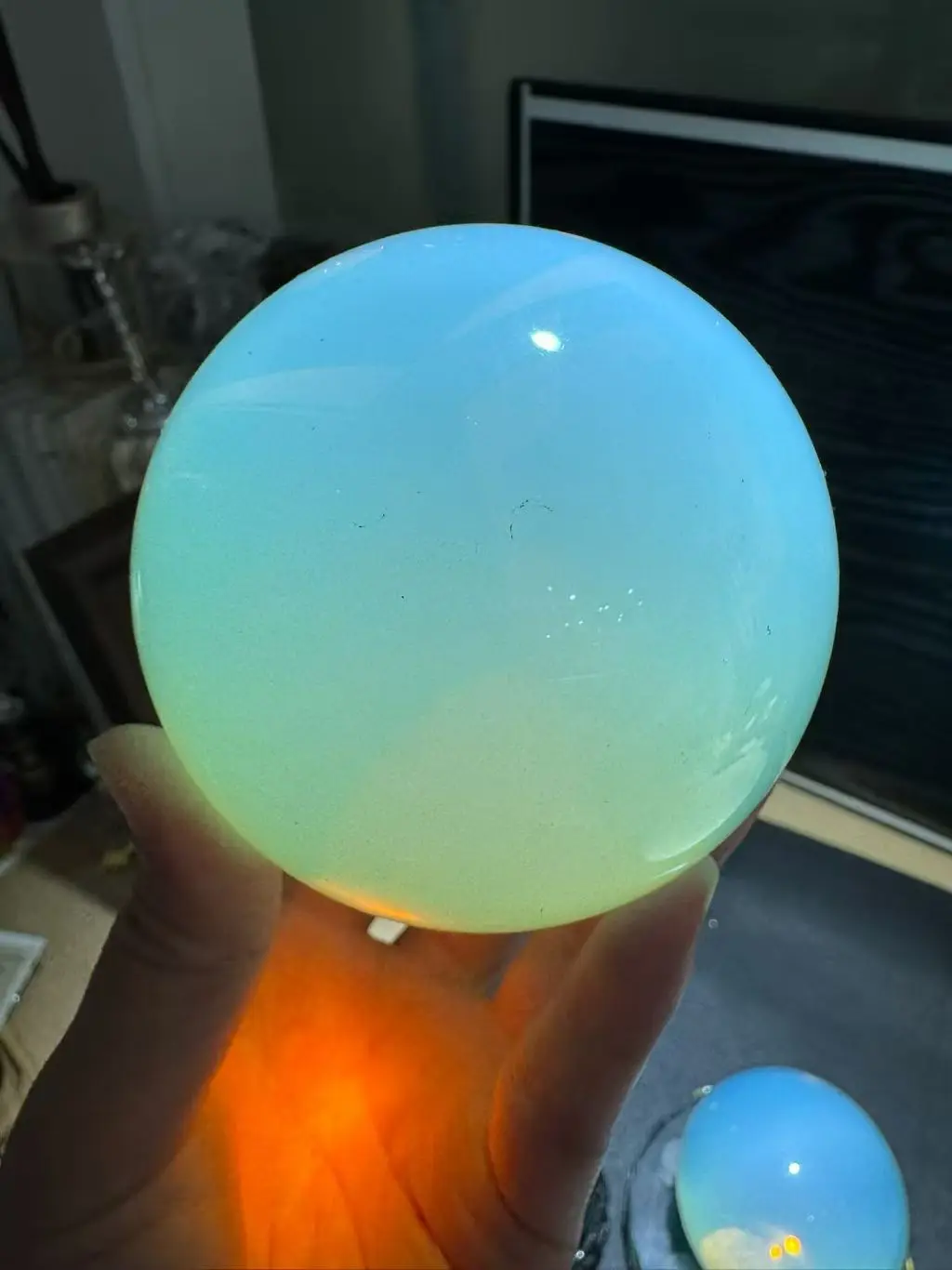 Natural Opal Balls, Quartz Crystal Opal Raw Stone Polished Balls, Mineral Healing