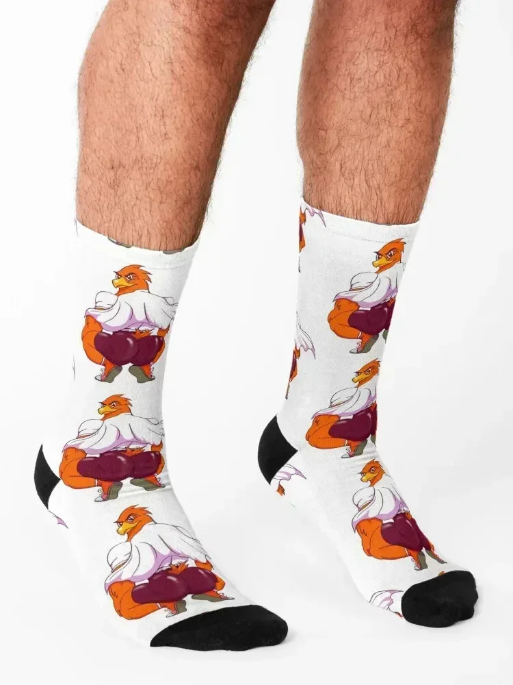 Thick Orange Bird Socks kawaii New year's tennis set Male Socks Women's