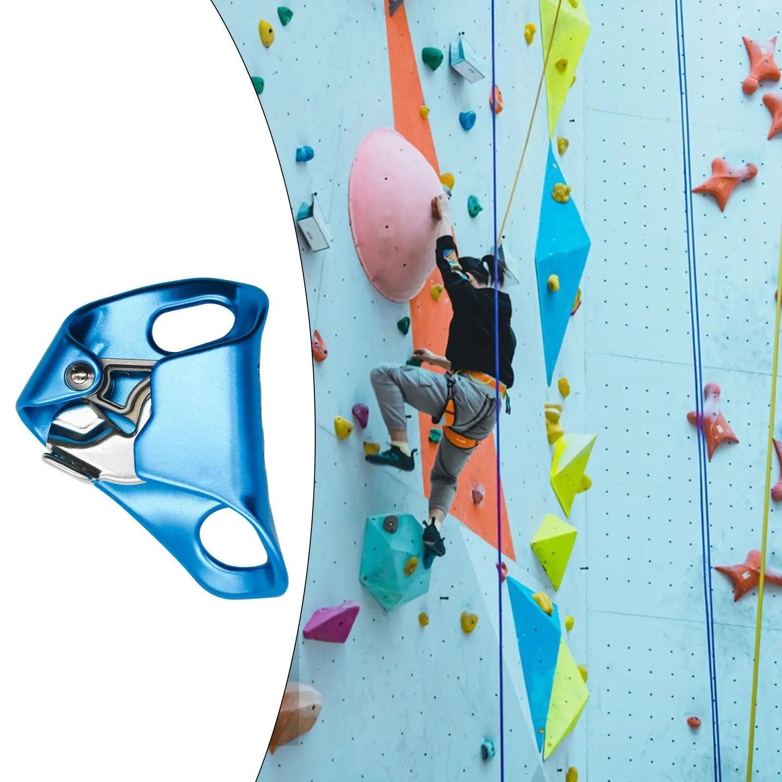 Climbing Chest Ascender Rock Climbing Arrestor Ascender Strong Alloy Ascending Device Rigging Clamp for Caving Tree Climbing