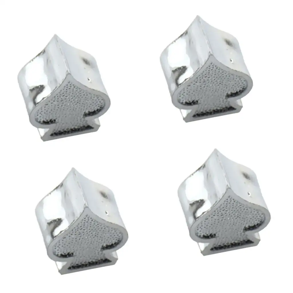 4 Pieces Car Custom Silver of Spades Wheel Tire Air Valve Stem