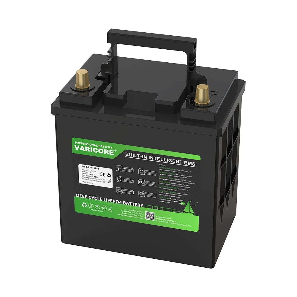 VariCore 12.8 فولت 50AH LiFePO4 بطارية حزمة 12 فولت 4s للمعسكر عربة جولف على الطرق الوعرة الشمسية بجولة سيارة الشمسية RV مع شاحن 14.6 فولت 10A