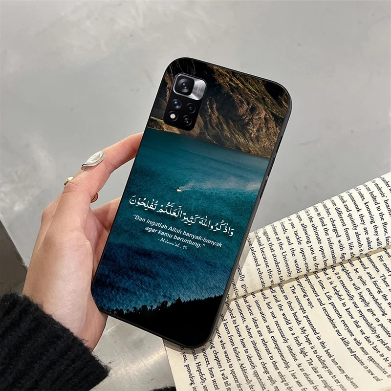 Phone Case For Xiaomi Redmi note 13 12 11 10 Pro 12S 11S 10S Redmi 10 9C 13C 10C Arabic Quran Islamic Muslim Allah