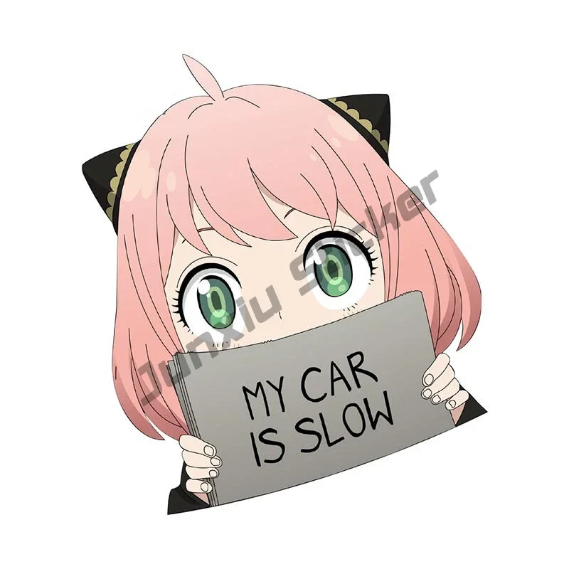 Personality Why My Car Is So Slow Stickers Anime Waterproof Decal