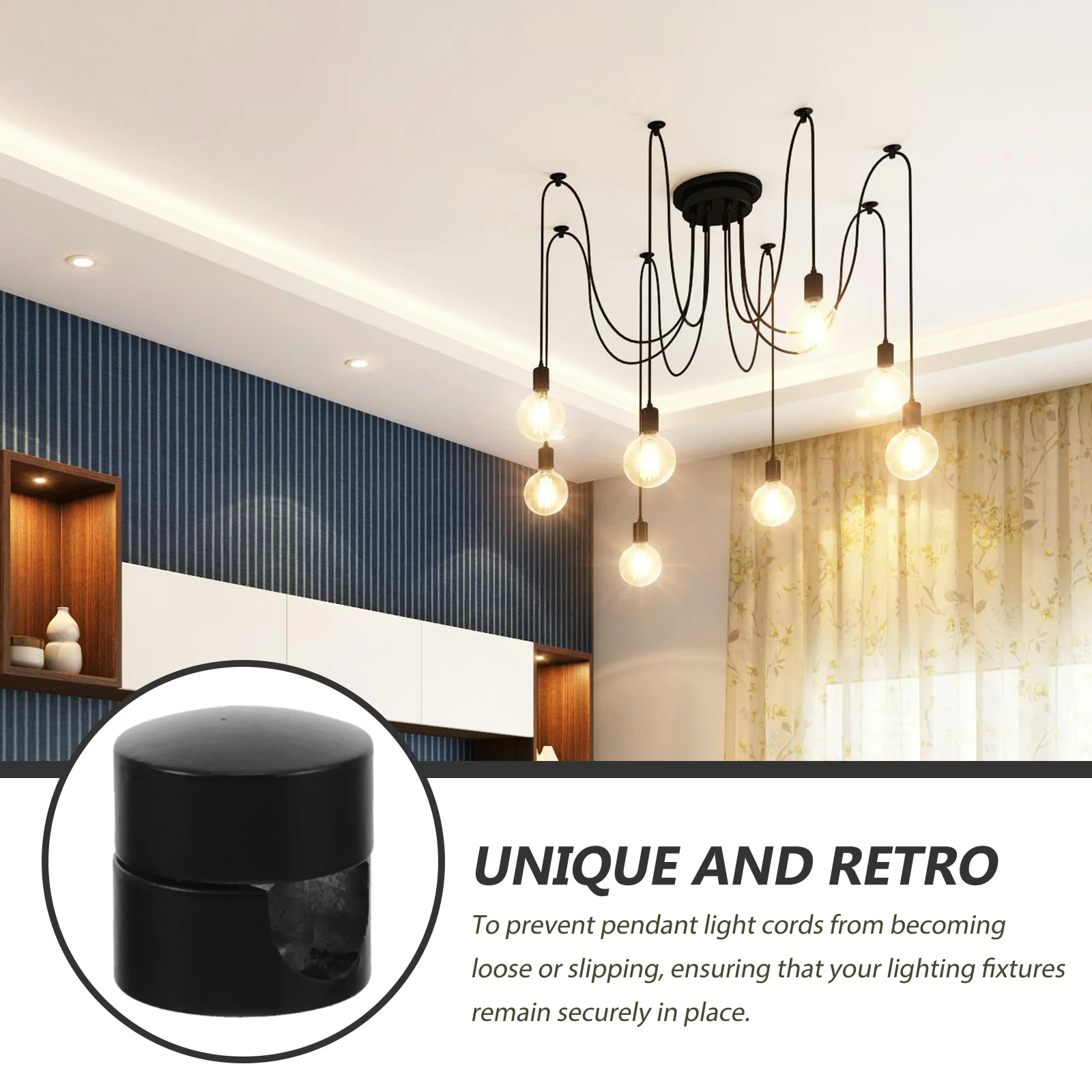 

4Pcs Cord Grip Cable Gland Connector Secure Fixing Clamp for Hanging Lights DIY Ceiling Chandelier Strain Relief