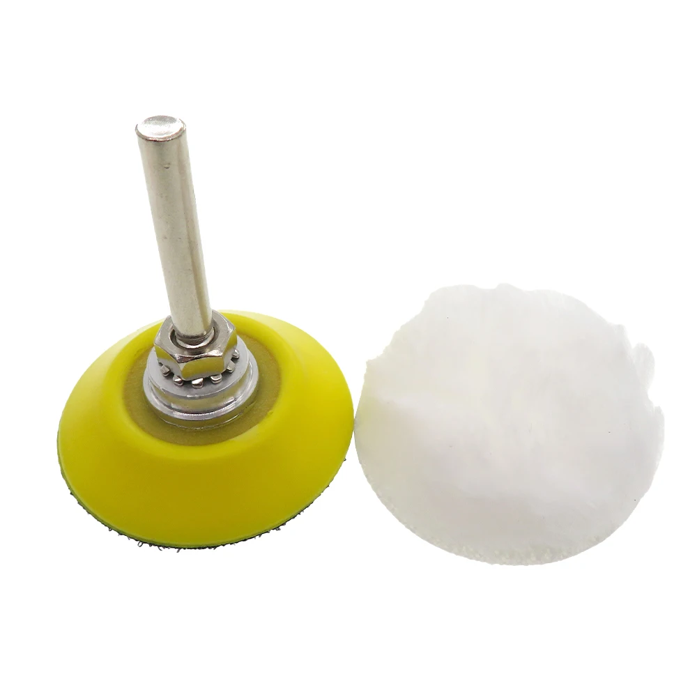 11 pçs 2 Polegada almofada de polimento detalhando lã polimento placa de apoio 1/8 ''adaptador para casaco tintas depilação polimento vedação esmalte