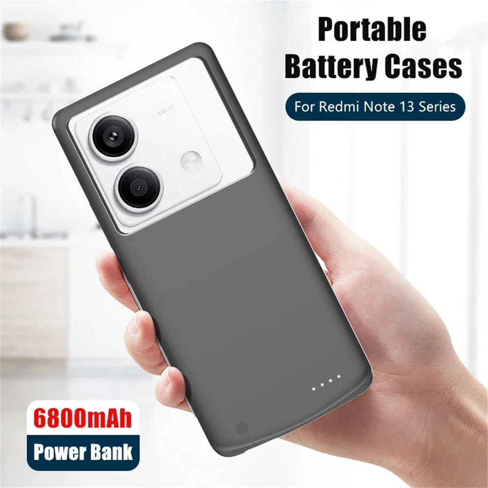 10000mAh Powerbank For Xiaomi Redmi Note 13 Pro Note13 Pro+ External Battery Case Portable Power Bank Cover For Redmi Note 13