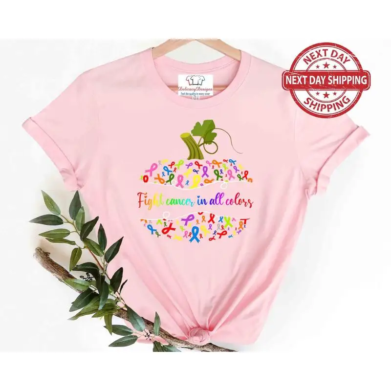 

Футболка с тыквой «Бой рак в всех цветах» Survivor Support Squad Western Colorful Ribbon