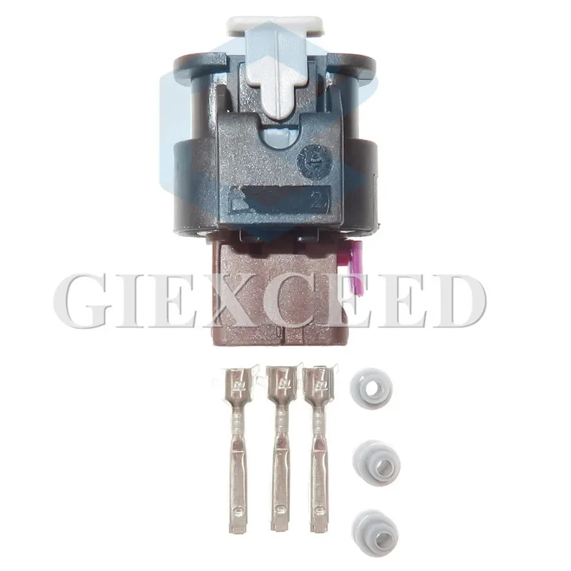 2 Sets 3 Pin AC Assembly 4F0 973 703 A Auto Reversing Radar Socket Electric Connector Plug 4F0973703A For VW Audi Land Rover