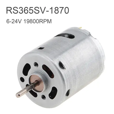 RS365 SV DC Motor DC 6V-24V 19800RPM High Speed Carbon Brush RS 365 Micro DC Motor for Hair Dryer Electronic Locks