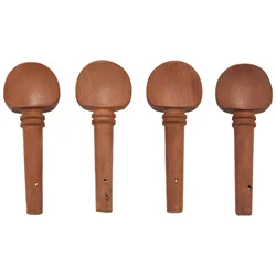 4Pcs 4/4 Size Violin Fiddle Tuning Peg Set Jujube Wooden Replacement For 4/4 Size Violin