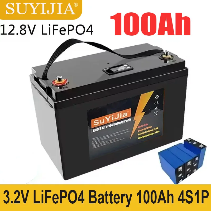 New 12V 100Ah LiFePO4 Battery Pack 12V 100AH Lithium Iron Phosphate for Electric Marine Outboard Propulsion Motors ,Solar System