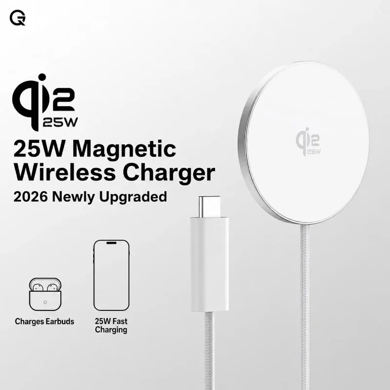 Qi2.2 Wireless Chargers 25W Magnetic Induction Fast Charging For Magsafe IPhone17 16 15 ProMax‌ 5W Airpods Series Xiaomi Samsung
