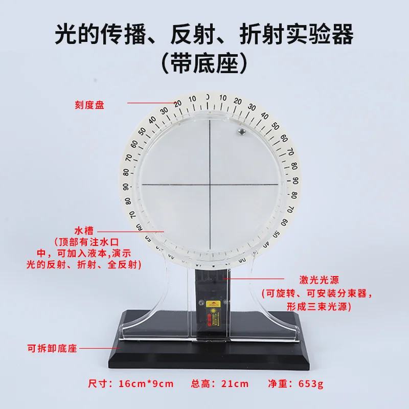 Reflection and refraction of starlight demonstrator foldable junior high school physical optics