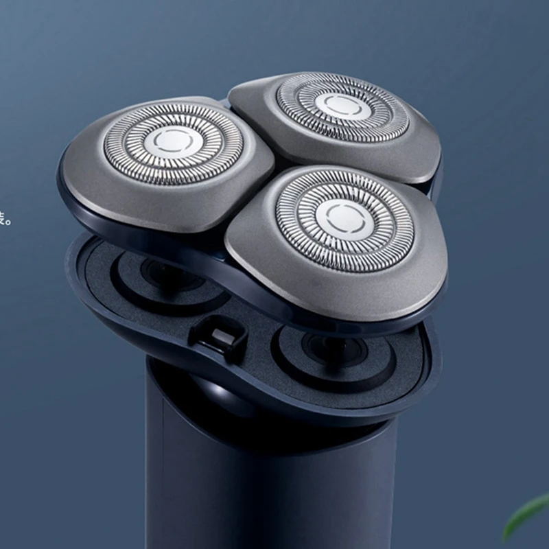 ل S101 ماكينة حلاقة كهربائية استبدال شفرة أداة تهذيب اللحية الشعر الحلاقة استبدال الرأس الأزرق + الفضة-A09G