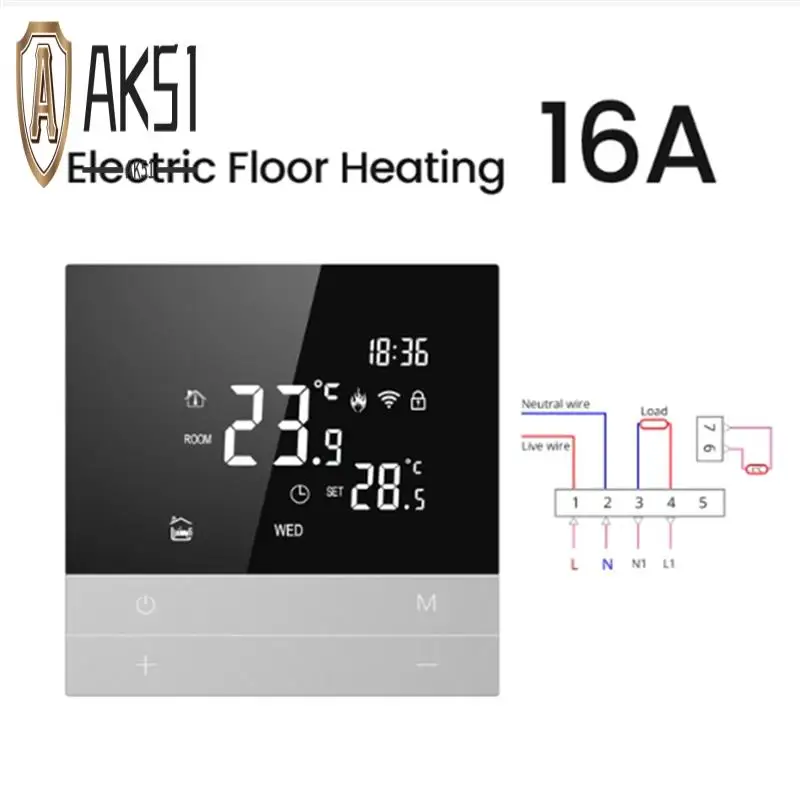 

AK51-Tuya Wi-Fi умный термостат контроллер температуры для Google Home Alexa