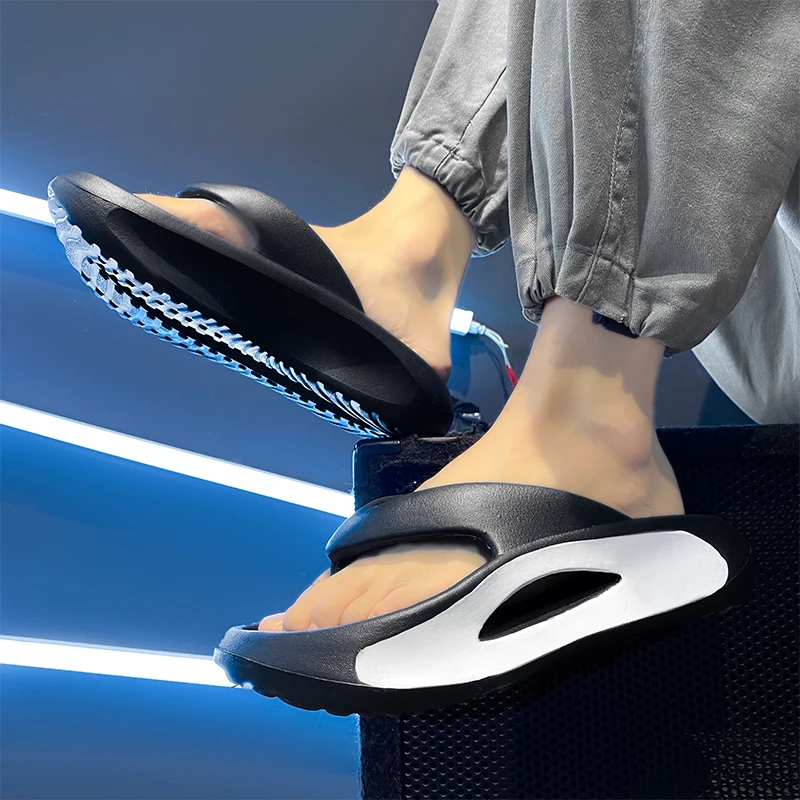 

Лето 2023, новые шлепанцы на платформе с зажимом, мужская домашняя пляжная обувь для пар, которые можно носить тапочки