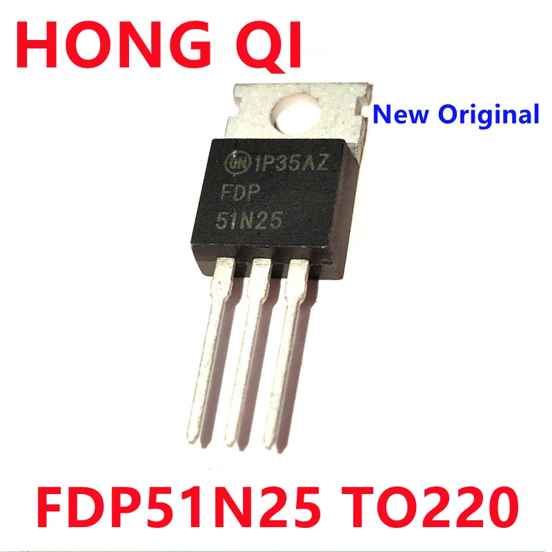 오리지널 MOSFET N 채널, FDP51N25, 51N25, TO220, 250V, 51A, 10 개