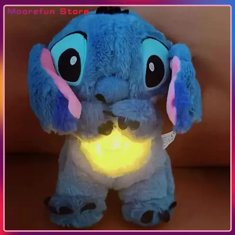 Disney Peluche Bambola Punto Giocattolo Dormire Respirazione Orso Peluche Musica Lenitiva Compagno di Giochi Kawaii Luce Bambino Peluche Regalo per Bambini