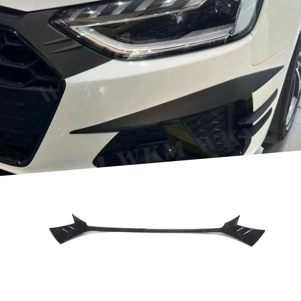 

In Stock Bumper Trim For Audi A4 S4 2020-2024 Front Bumper Lip Sticker BodyKit Car Tuning Trim Car Exterior Accessories ABS Trim