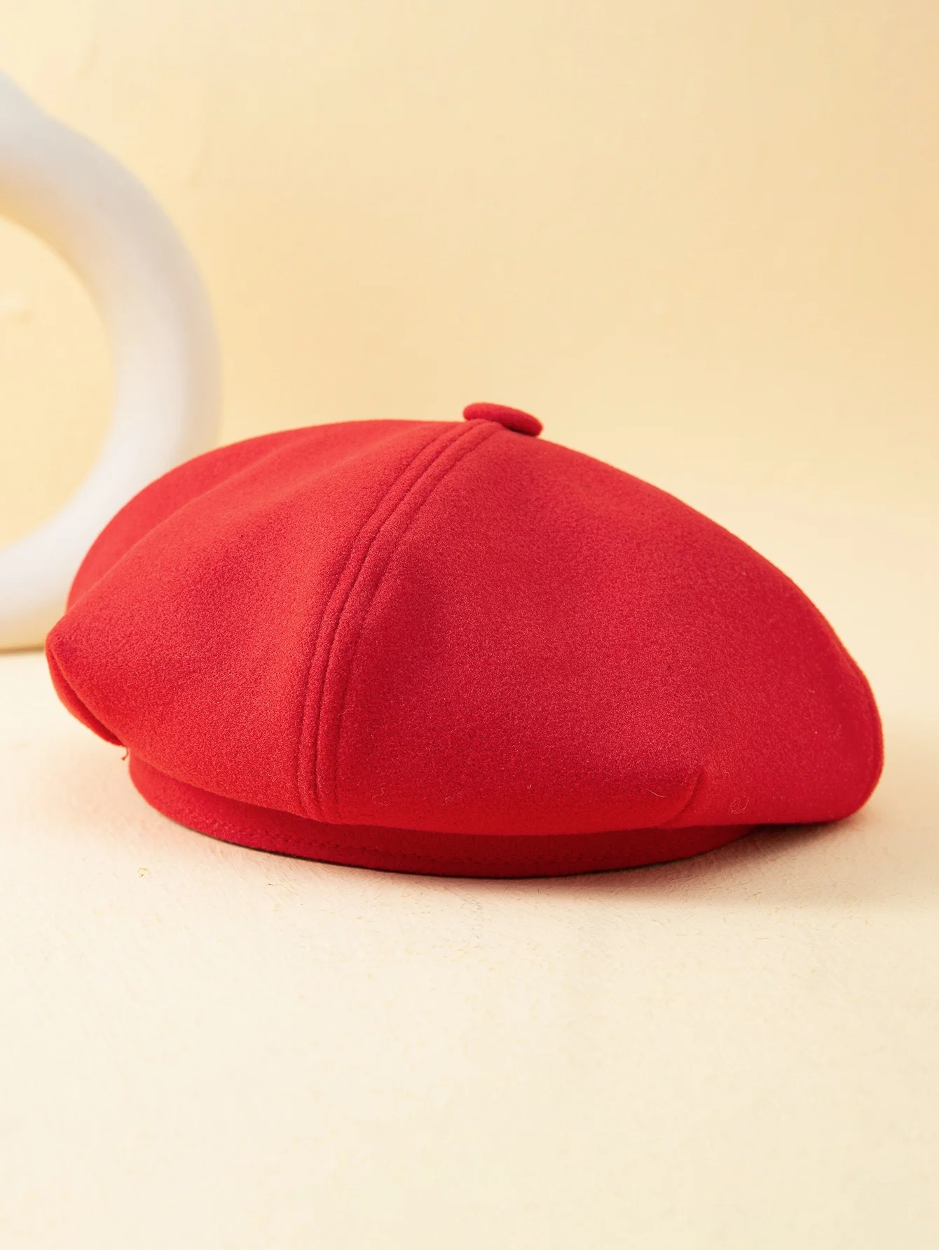 Simple and fashionable multi-purpose pure color wool felt four-cornered beret, Korean-style retro artistic painter hat