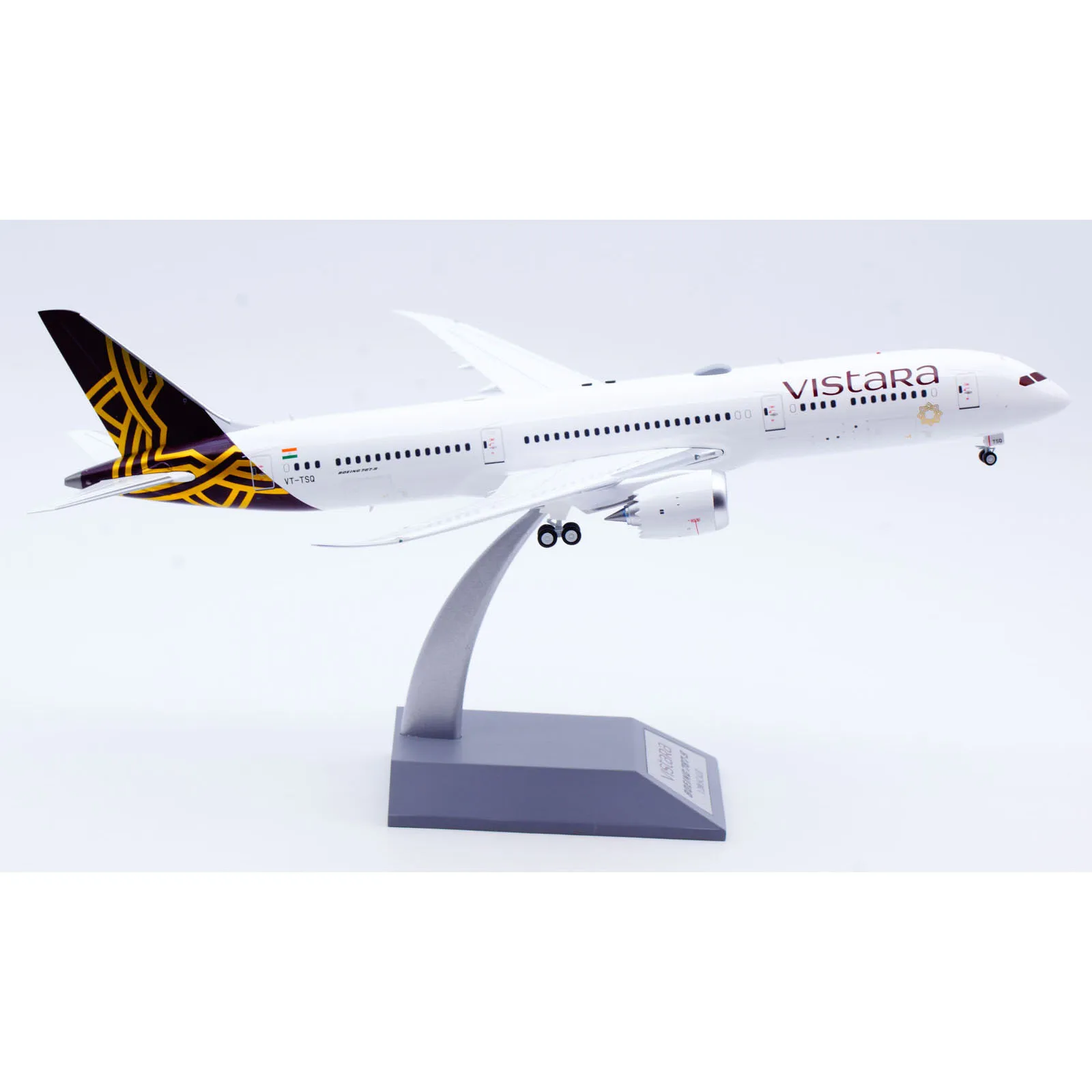 IF789UK1123 سبيكة تحصيل طائرة هدية تدفق 1:200 الخطوط الجوية فيستارا بوينغ B787-9 دييكاست طائرة نموذج طائرة VT-TSQ #3