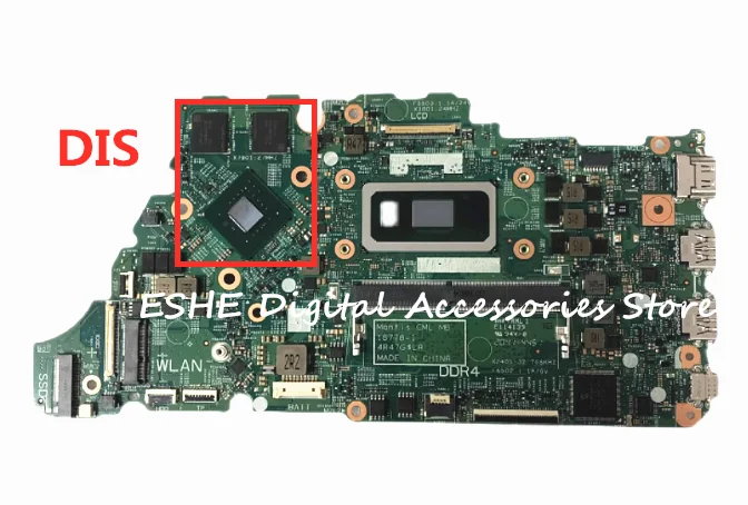 18778-1 Motherboard For DELL Inspiron 5490 5498 5590 5598 Laptop Mainboard With i3 i5 i7 10th Gen CPU MX250 2G GPU RAM 4G 020YV9