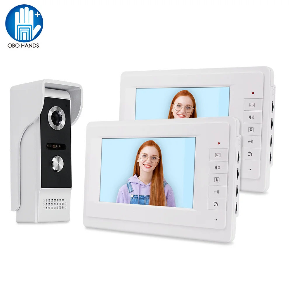 Wired Video Intercom System Video Doorbell Door Bell Visual Hands-free Two-way Audio Color Camera with Night Vision for Home