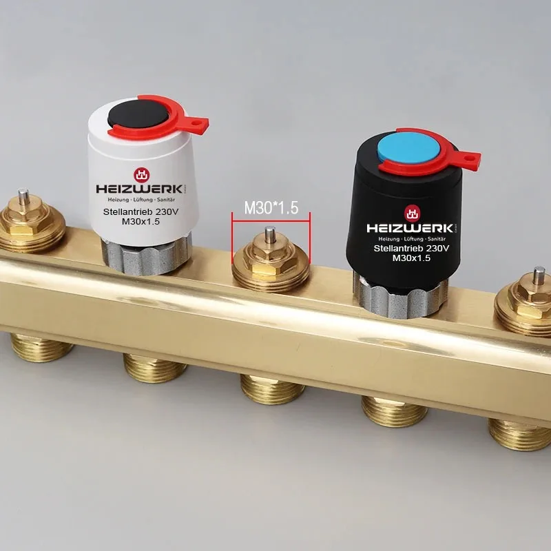 【مخصصة】قطعة واحدة 230 فولت مغلقة عادة NC M30 * 1.5 مم المحرك الحراري الكهربائي للتدفئة تحت الأرضية #2
