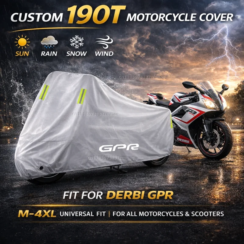 

Чехол для мотоцикла Derbi GPR 50 125 75 Sport 125 2T 4T GPR 50 Nude, водонепроницаемый, сверхпрочный, для улицы, защита от дождя, пыли и солнца