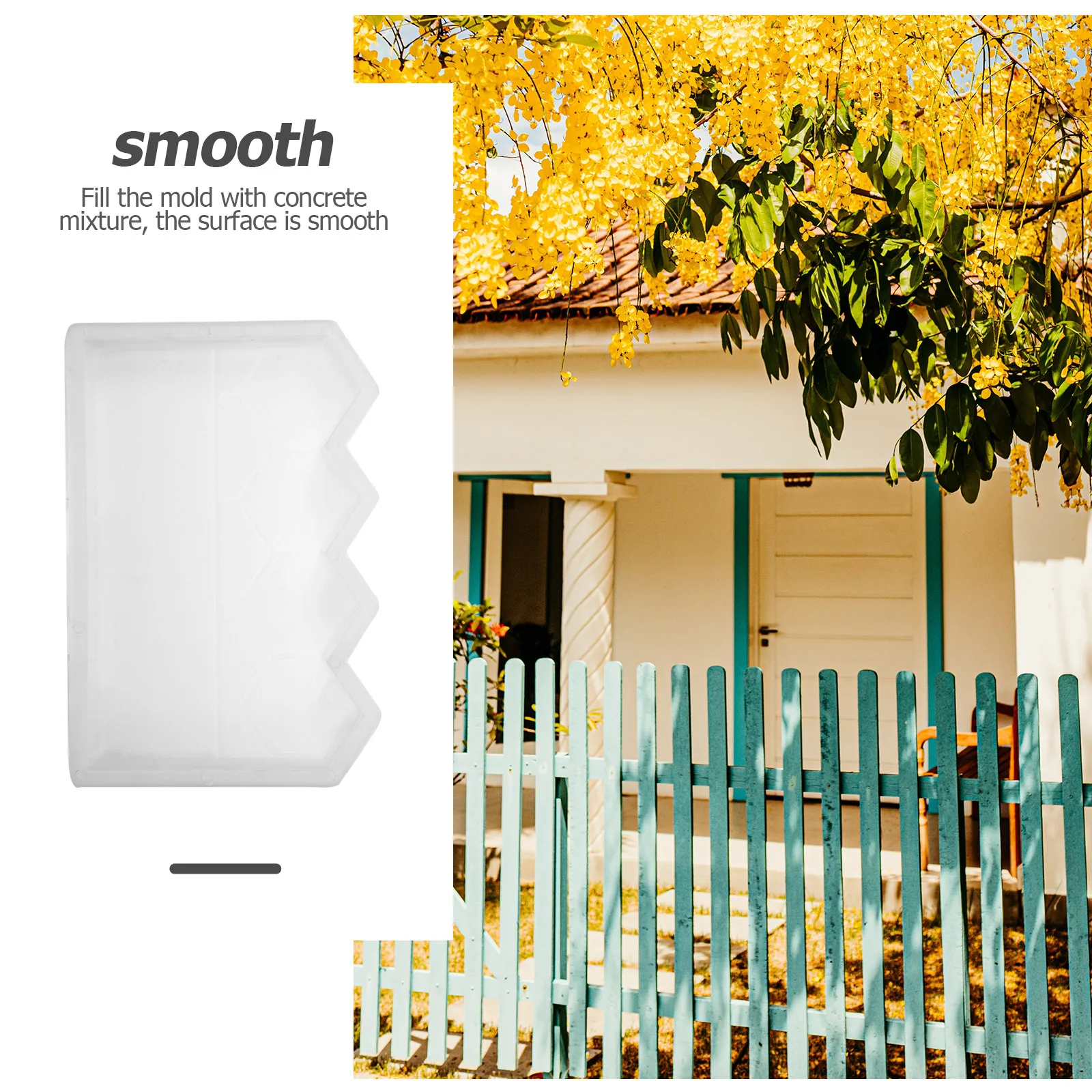 

Garden Edging Border Mold Fence Brick Template Cement Tool Flower Pond Decor Concrete Cast Pathway Tiles Lawn