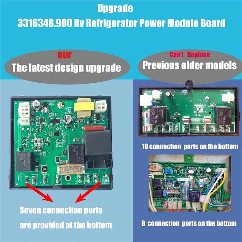 

Dependable-3316348.900 RV Refrigerator Power Module Board, Fridge Circuit/Control Board For Dometic DM2652 DM2662 DM2663 DM2852
