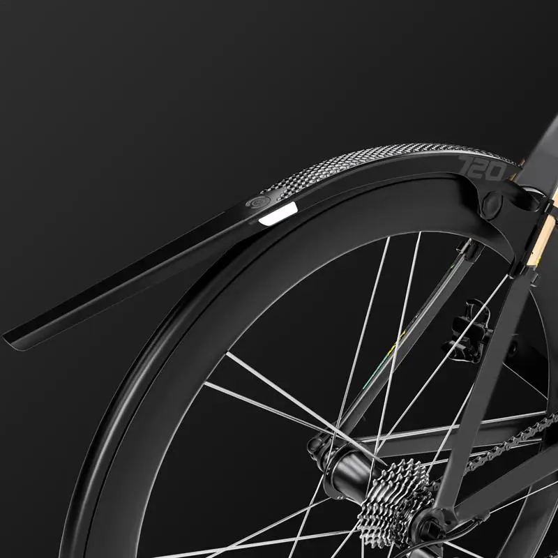 사이클링 머드 가드 세트, 다목적 사이클링 조절식 머드 가드, 경량 라이딩 액세서리, 23mm-38mm 타이어용 블랙 머드 가드