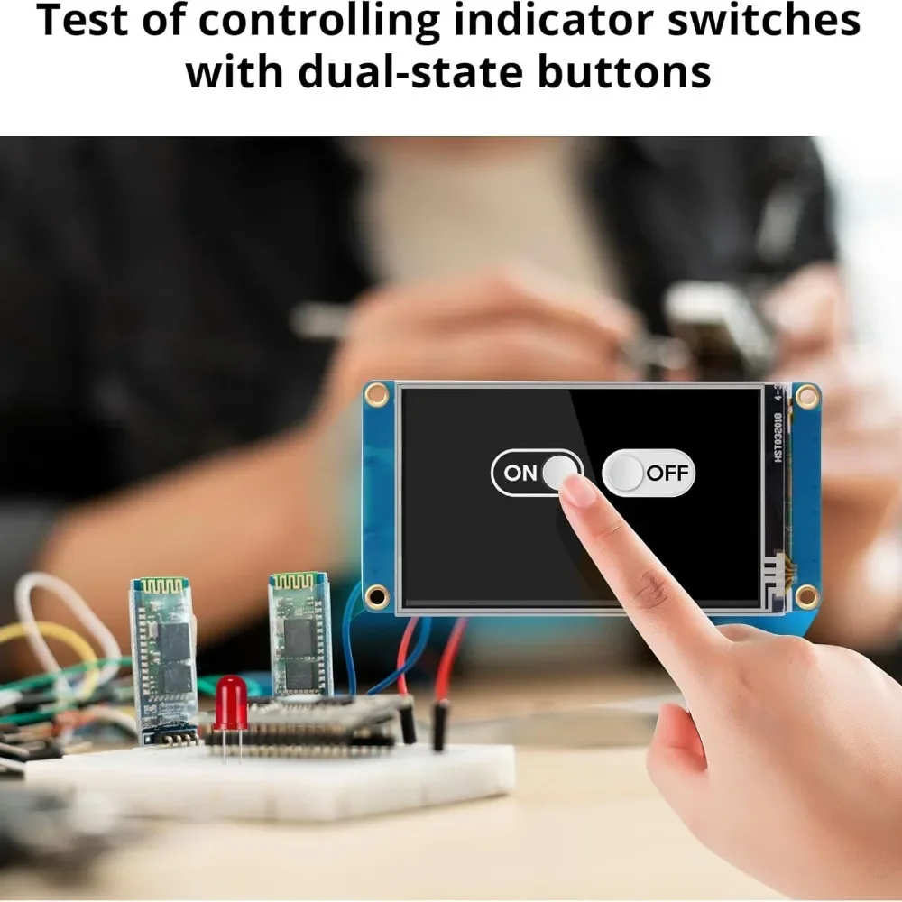 Nextion NX4024T032 3,2 polegadas HMI TFT LCD 400x240 Touch resistivo 5V para Arduino/RPi com flash de 4M e plug-and-play UART