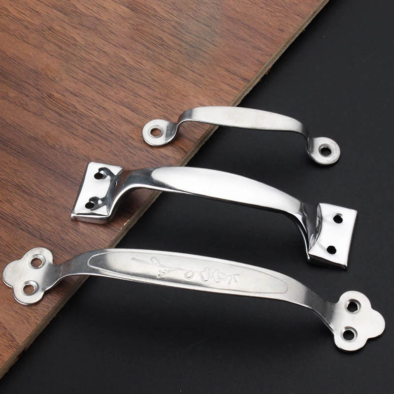 2pcs Silver Stainless Steel Furniture Handles Cabinet Knobs Kitchen Drawer Cupboard Pulls Hardware Handles for Furniture