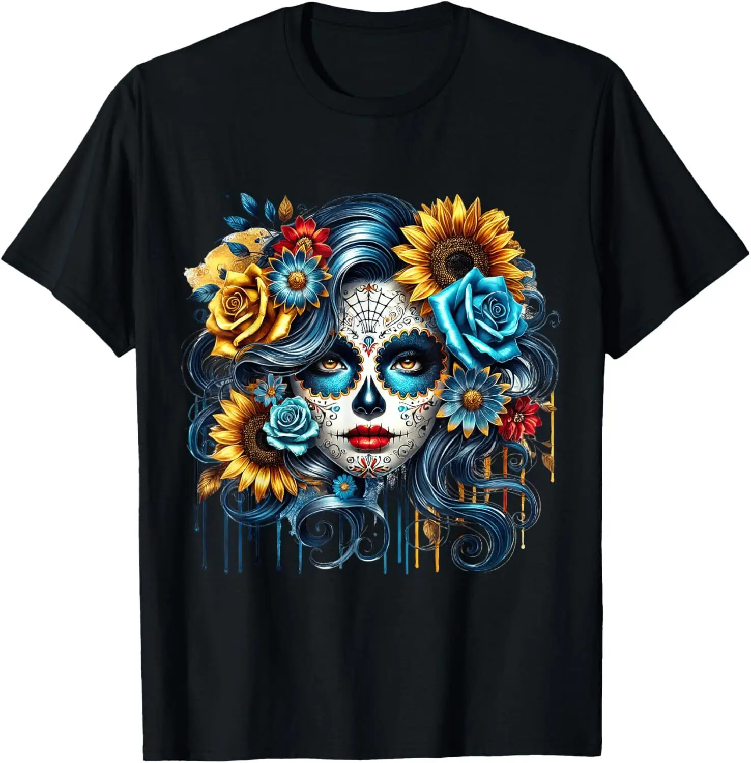 

Футболка Dia De Los Muertos с сахарным черепом Catrina Day Of The Dead 2, Хэллоуин