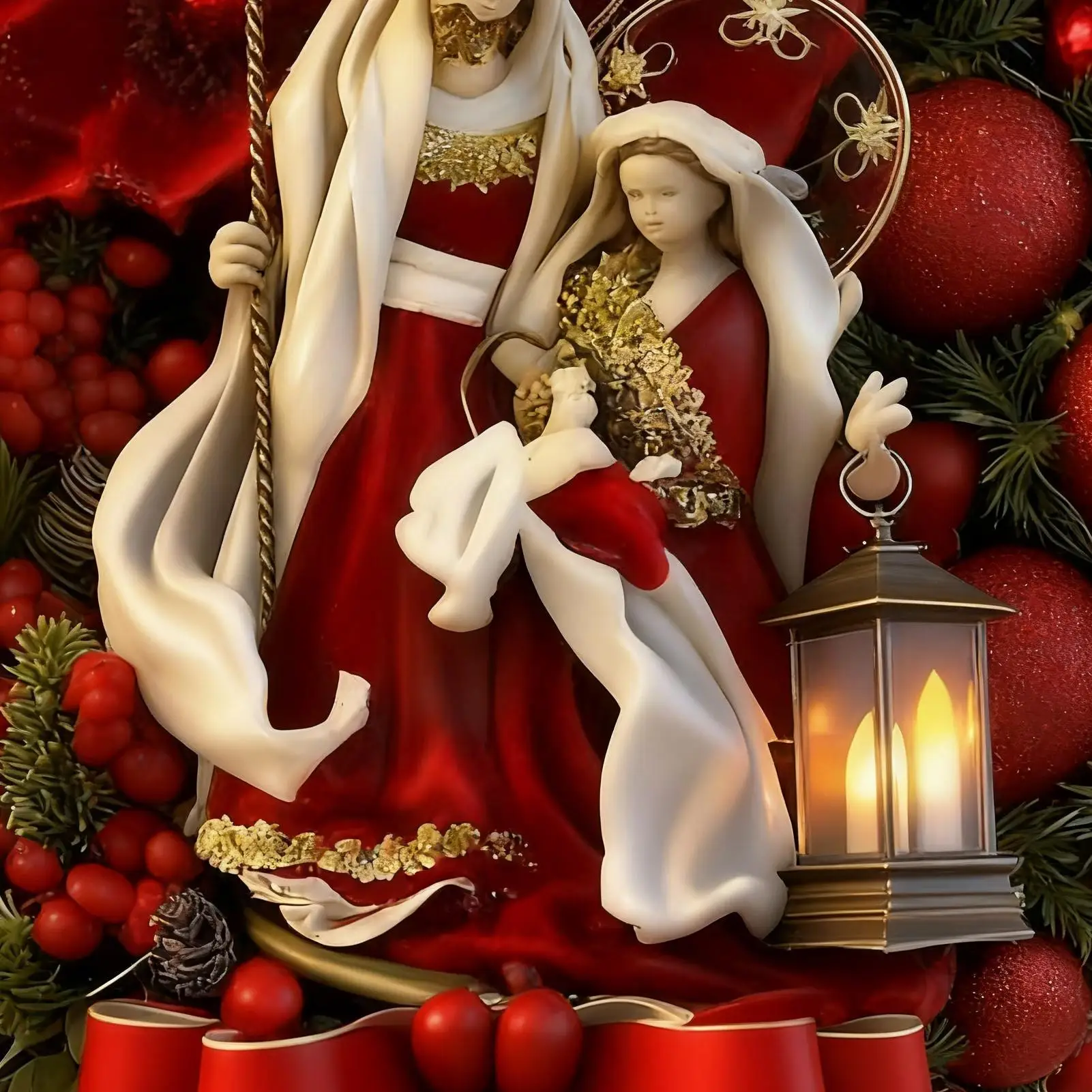 

Рождественский венок для входной двери, праздничные сезонные украшения для дома, Рождественский венок с красными ягодами для внутреннего и наружного окна, стены