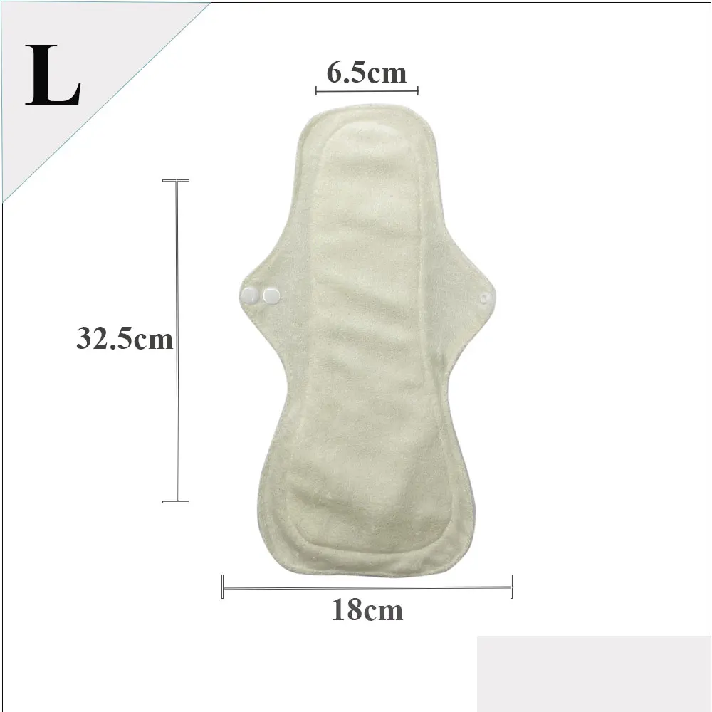 Reusable Mama Cloth Menstrual Pads for Women, Washable Sanitary Towels, Organic Bamboo, Very Heavy Flow Period, Size 13 \