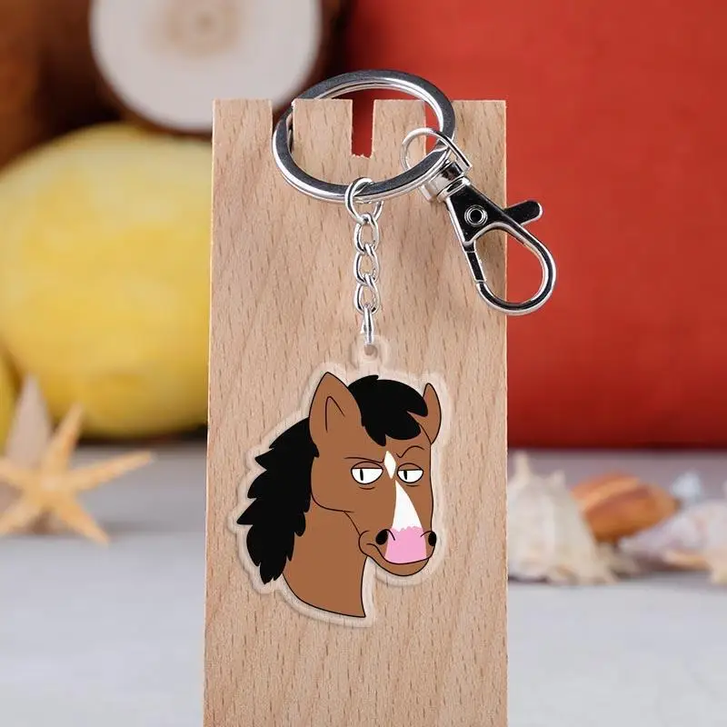 New Anime jack Horse man Keychain Cartoon Pendant Key Chains Bag Car Keyring llaveros Punk Jewelry Gifts