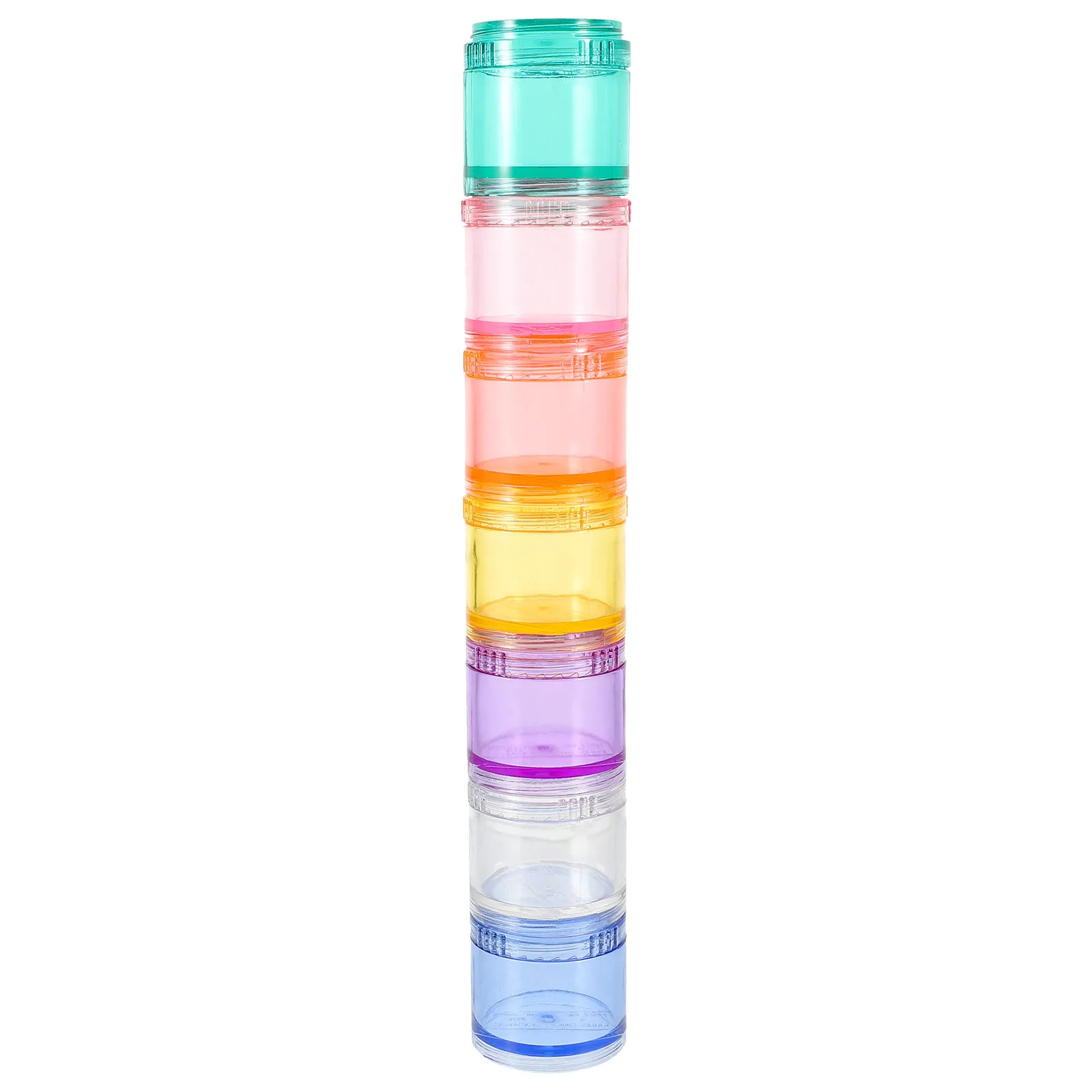 حاوية أدوية قابلة للتكديس مكونة من 7 شبكات، منظم أسبوعي، صندوق حبوب متعدد الأقسام، منظم تخزين محمول قابل للتكديس #3