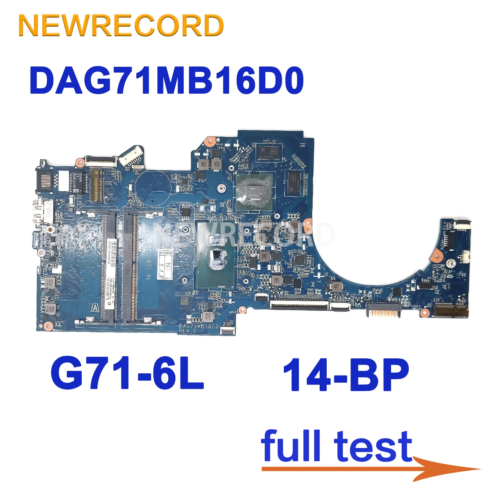 

For HP 14-BP Quanta G71-6L DAG71MB16D0 Laptop Motherboard