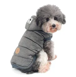 Dog Winter Padded Vest Coat Hooded Cat Puppy Cold Weather Jacket Overalls Clothing for Small Medium Yorkie Dogs Cats Clothes