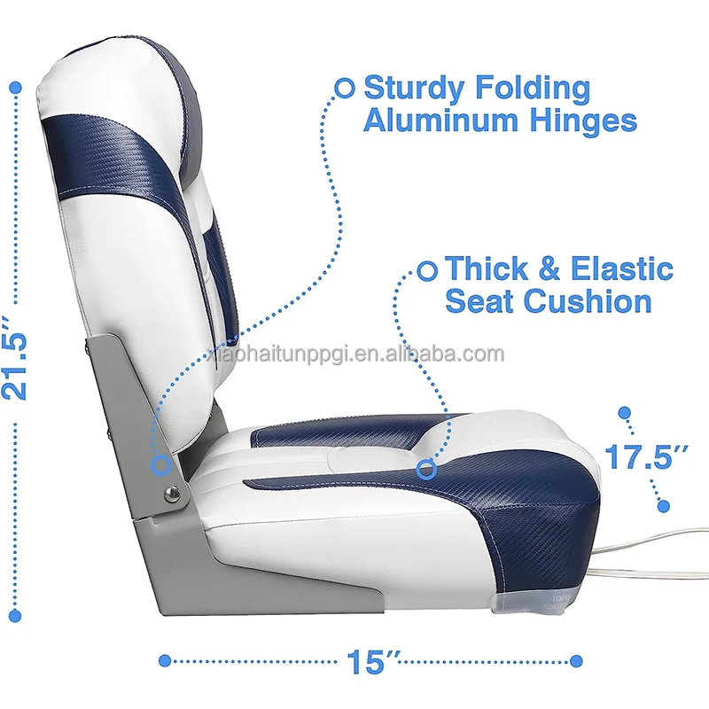 Airow auto Little Dolphin Boat Accessories Premium Quality Captain Boat Seat Flip up Bolster Marine Seats for Boats Yacht