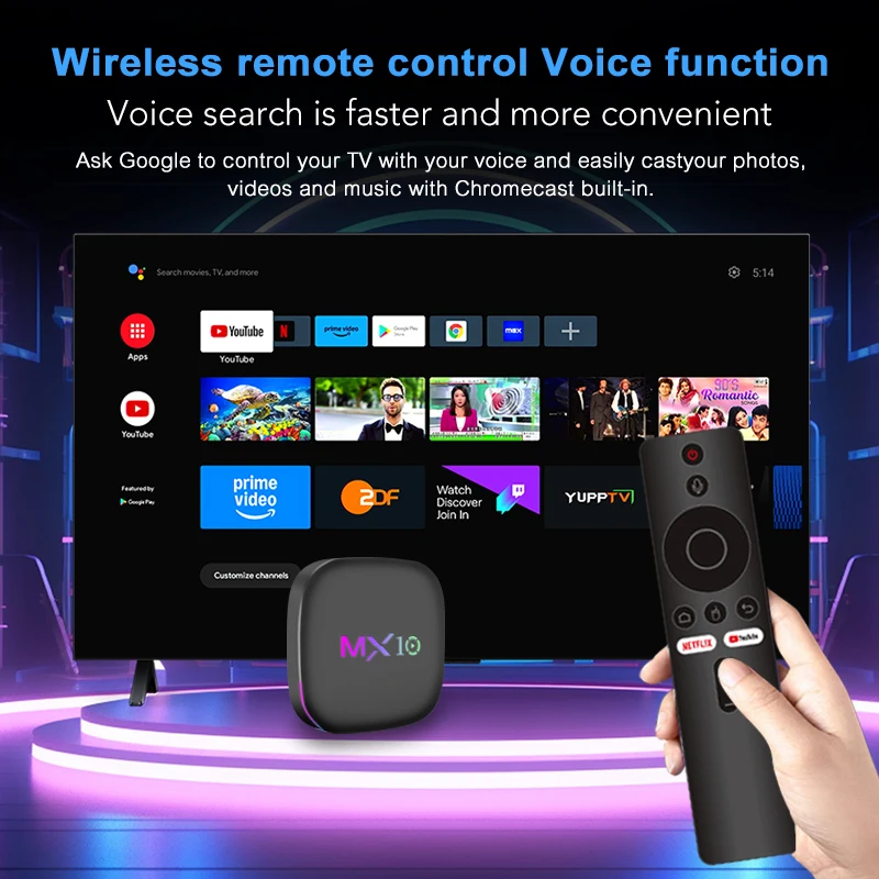 Allwinner H313 MX10 Z4 Android 13 TV Box مع دعم مضاد للاهتزاز IR عن بعد فندق TV Box ثنائي النطاق واي فاي 100 متر رائجة البيع Ott Box #6