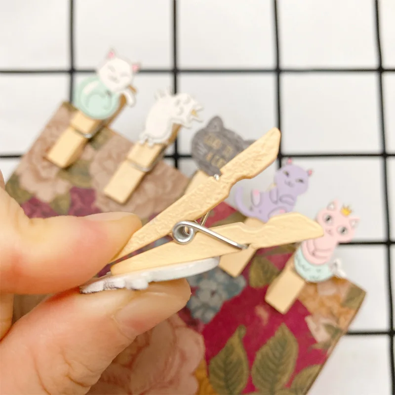 10 ชิ้น/ล็อต Kawaii ไอศกรีมผลไม้ผลไม้คลิป Memo เครื่องเขียน Clothespin หัตถกรรมคลิปหมุด