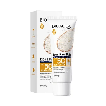 BIOAQUA 쌀 생 펄프 Spf 50+ 선스크린 페이스 바디 넥 백 프로텍터 솔라 블로커 브라이트닝 페이셜 썬 크림 바디 케어