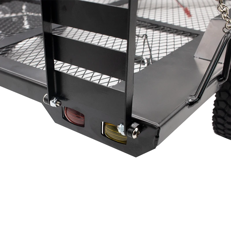 DIY ขนาดใหญ่จําลอง Crawler รถพ่วง 2 เพลา Full-metal Flatbed รถบรรทุก 460*290 มม