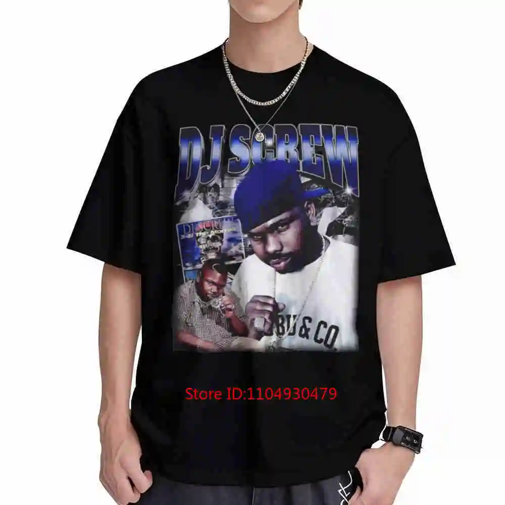 DJ Screw 90S Hip Hop Aesthetic Short Sleeve Tee 100% Cotton T-Shirt