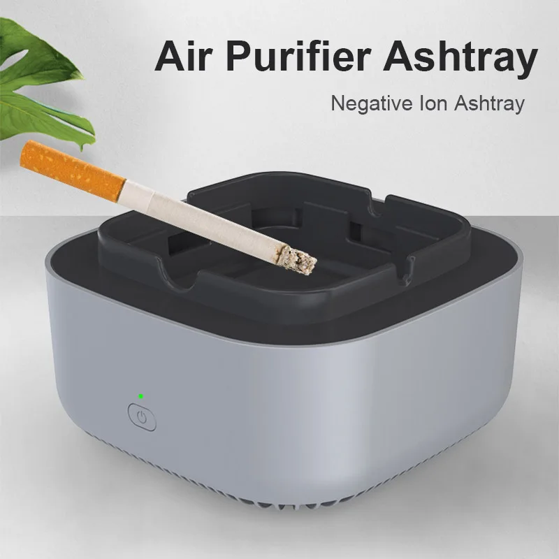 Ashtray with Air Purification Smoke Removal Ashtray Automatic Smoke Filter Air Purifier Cigarette Ash Tray USB Charging for Home