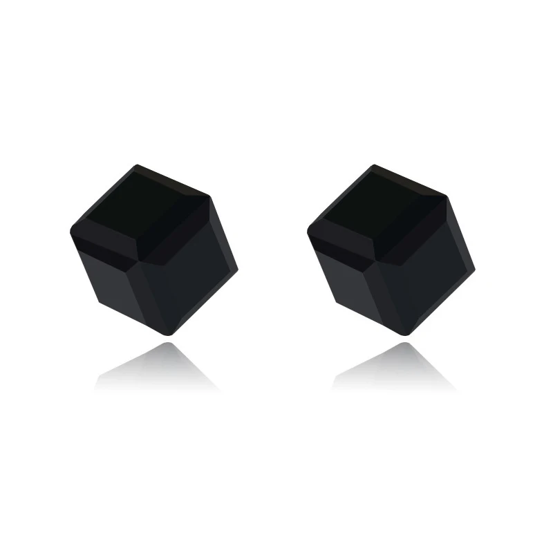 Colorful Strong Magnetic Cute Cubic Square Ear Stud For Teens Korean Fashion Treading Versatile Non-Percing Earring Jewelry Gift